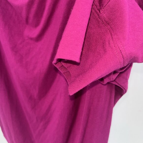 NWT Eileen Fisher Jersey Drape Neck 3/4 Sleeve Top Magenta Size Small / XS - Picture 6 of 9